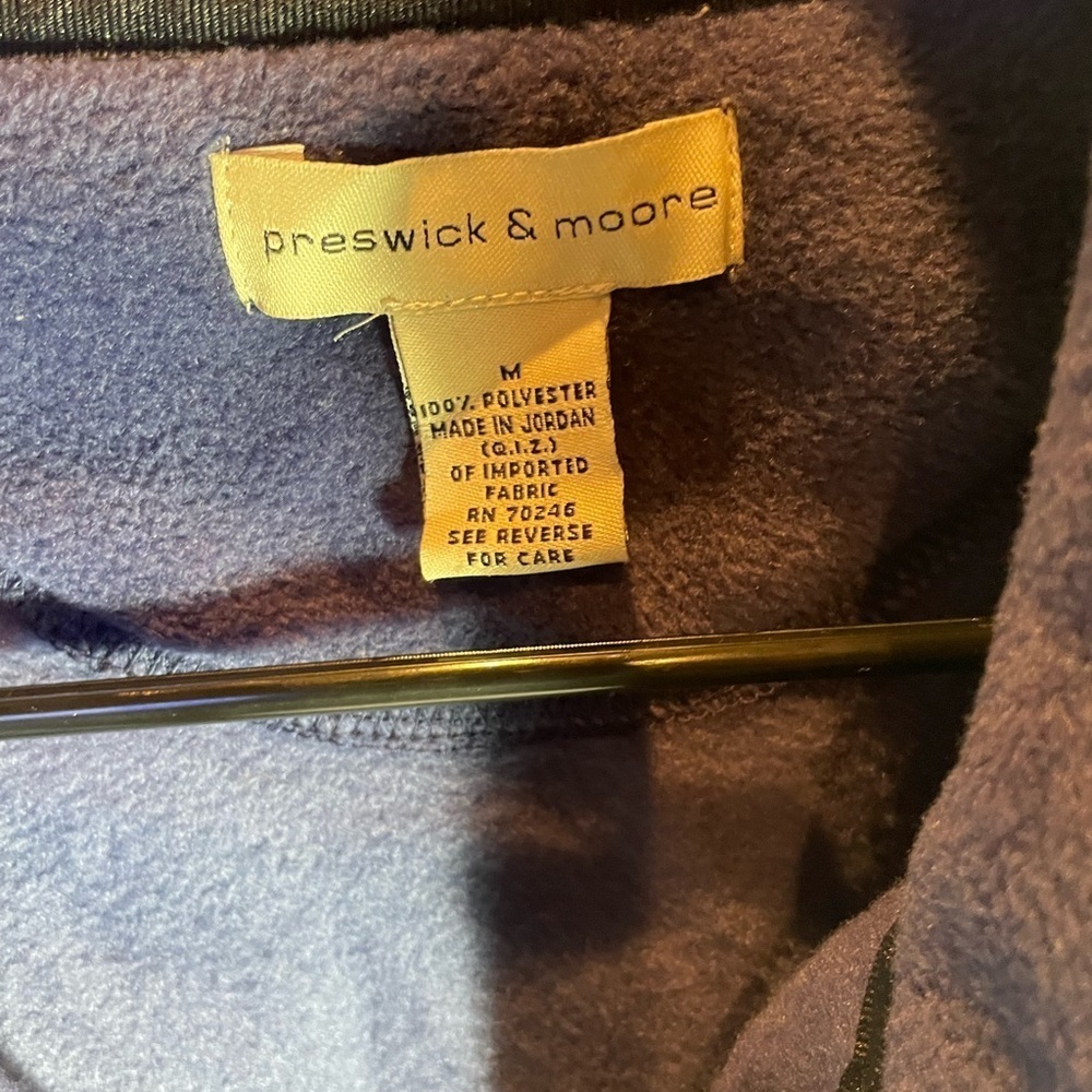 Preswick & Moore Full Zip Fleece Jacket Deep Navy Men’s Cozy Layer Size Medium - Picture 5 of 9